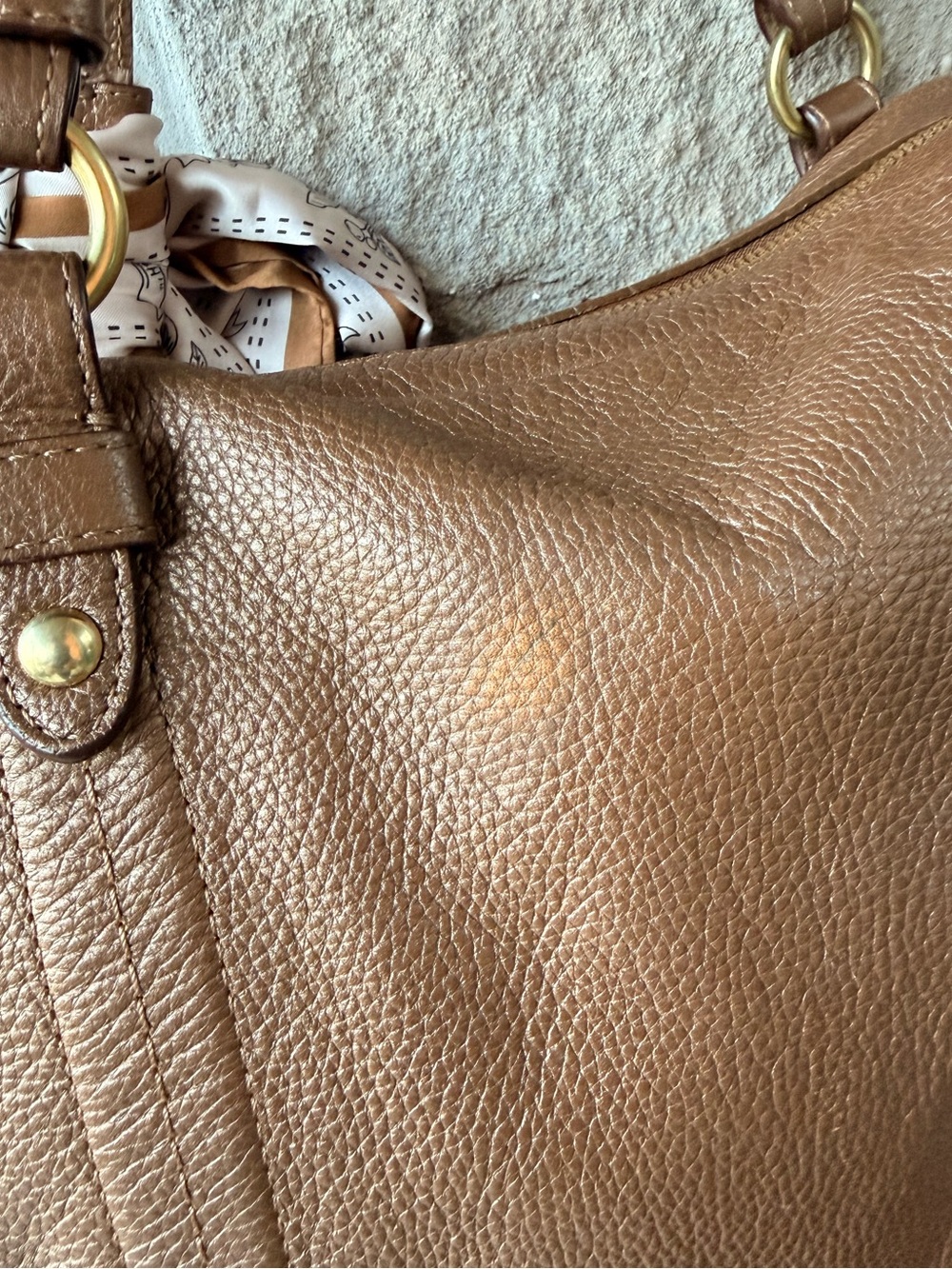 COACH Kristin Metallic Bronze Leather Hobo Bag Style #16808 - Picture 11 of 13